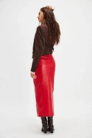 Retrofete Liza Leather Skirt