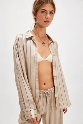 DONNI. The Silk Pinstripe Shirt