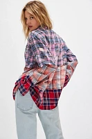 OneTeaspoon Distressed Mixed Flannel Shirt