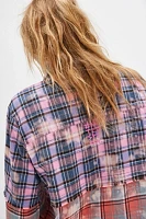 OneTeaspoon Distressed Mixed Flannel Shirt