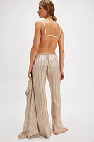 DONNI. The Silk Pinstripe Pants