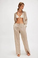 DONNI. The Silk Pinstripe Pants