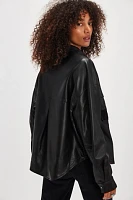 OneTeaspoon Daria Leather Flannel Shacket