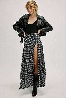 Norma Kamali Pleated Long Skirt With Slit