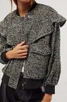 Driftwood Frill Bomber Jacket