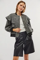 Driftwood Frill Bomber Jacket