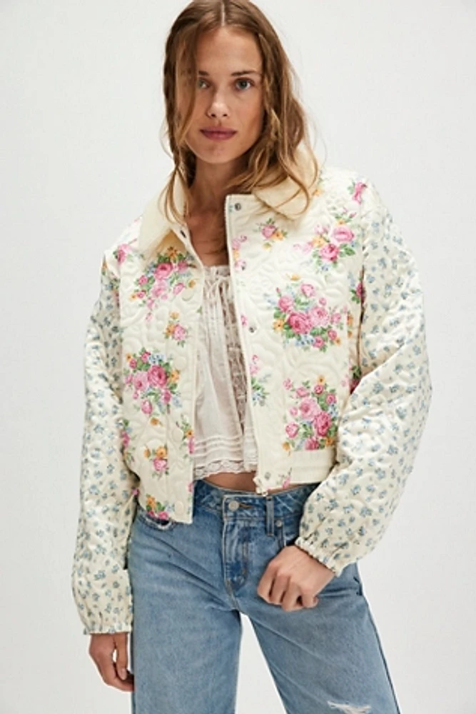 For Love & Lemons Marlee Cropped Puffer