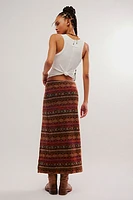 Anna Sui Knit Slit Maxi Skirt