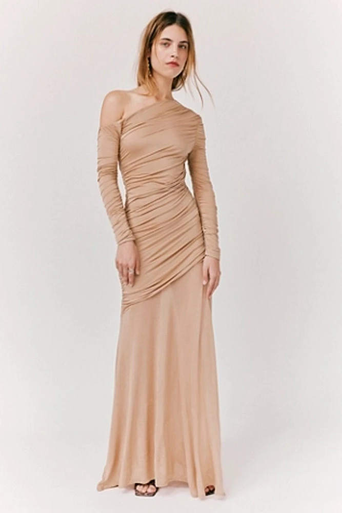 SER.O.YA Persephone Ruched Maxi Dress