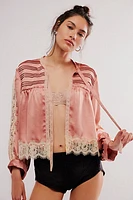 Anna Sui Lace Trimmed Bed Jacket