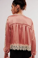 Anna Sui Lace Trimmed Bed Jacket