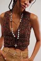 Anna Sui Cinnamon Tweed Vest