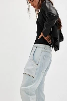 OneTeaspoon Studded Sinners Dropped Boyfriend Jeans