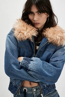 BlankNYC Cozy Up Denim Jacket