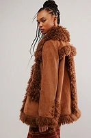 Anna Sui Faux Fur-Trimmed Jacket