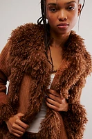 Anna Sui Faux Fur-Trimmed Jacket