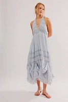 Sunflower Afternoon Bustle Midi Dress