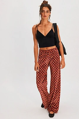 Flare Street Wide-Leg Velvet Pants