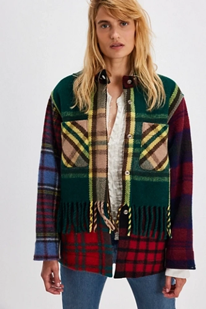 Carleen Mixed Plaid Laurel Swing Jacket