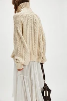 Denimist Cable Turtleneck Sweater