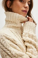 Denimist Cable Turtleneck Sweater