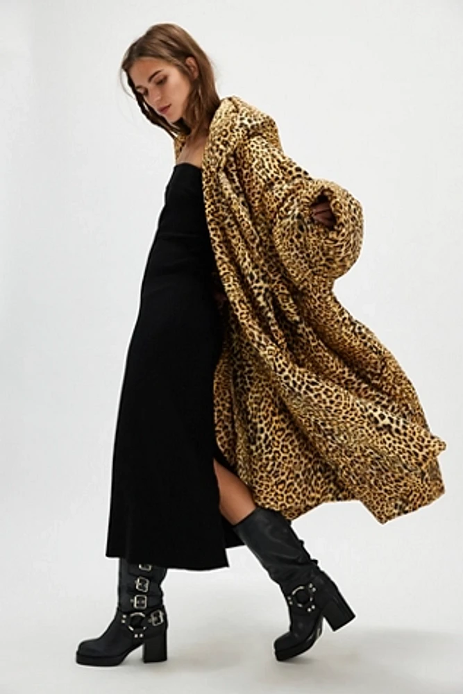 Norma Kamali Printed Hooded Sleeping Bag Coat