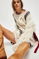 MUTMA Wino White Poncho