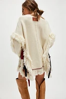 MUTMA Wino White Poncho