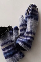 Flannel Zip Open Mittens