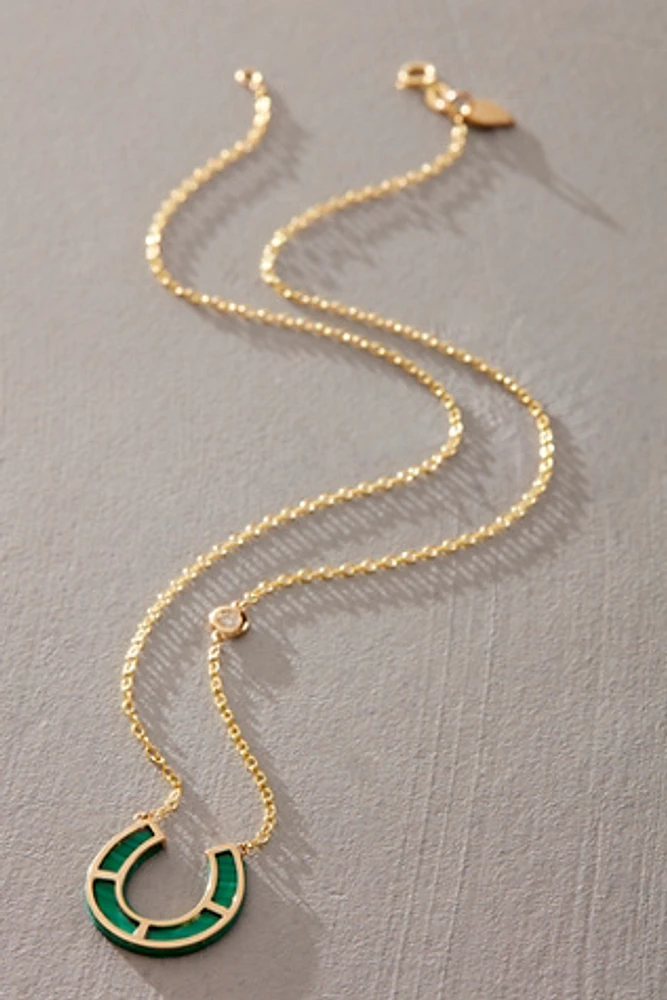 Elisabeth Bell Gold Horseshoe Necklace