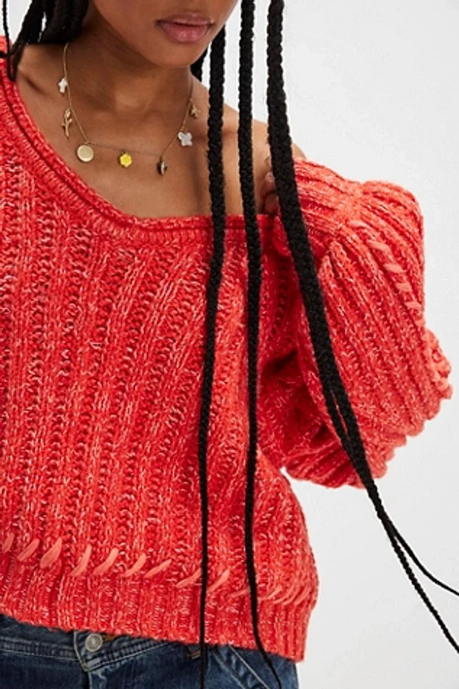 Whipstitch Pullover Sweater