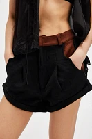 Understated Leather Love Story Shorts