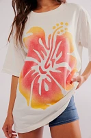 Airbrush Hibiscus Tee