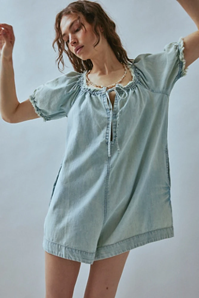 We The Free Daisy Denim Babydoll Romper