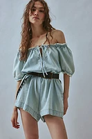 We The Free Daisy Denim Babydoll Romper