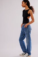 Tricia Fix Studded Straight-Leg Jeans