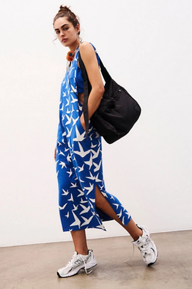 Hot Shot Twist Back Printed Maxi