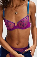 Mabel Heart Embroidery Underwire Bra