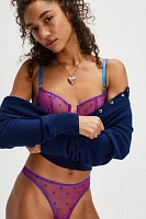 Mabel Heart Embroidery Thongs