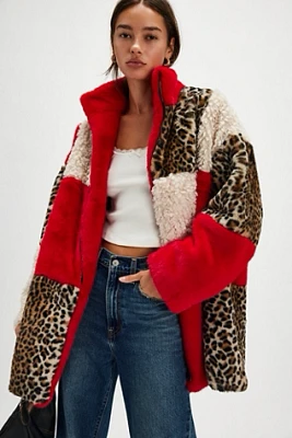 Shearling Patchwork Coat