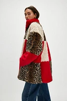 Shearling Patchwork Coat