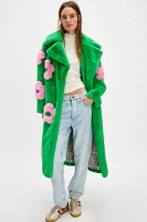 Jayley Collection Hand-Cut Floral Maxi Coat