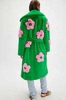 Jayley Collection Hand-Cut Floral Maxi Coat