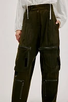 Asparagus Waxed Cargo Pants