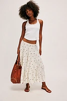 Full Swing Embroidered Midi Skirt