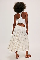 Full Swing Embroidered Midi Skirt