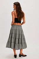 Full Swing Gingham Midi Skirt