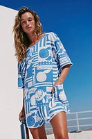 Hot Shot Printed Tee Romper