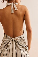 Take Me To Paris Low-Back Striped Set