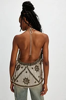 Wild One Beaded Halter Top